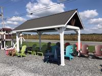 10x16 vinyl pavilion with 8/12 pitch metal roof  $9466.00 